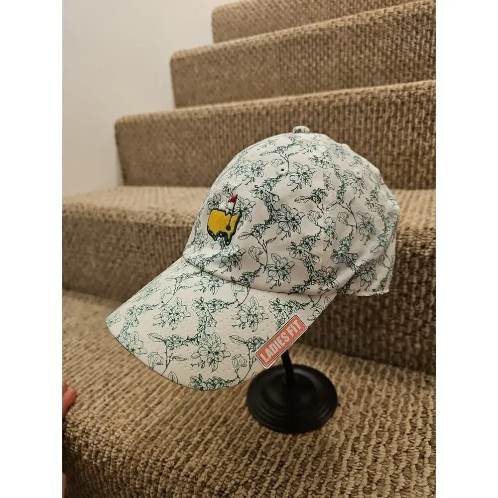 NWT MASTERS Golf Ladies Fit Green and White Floral HAT PGA Augusta National - Picture 3 of 11